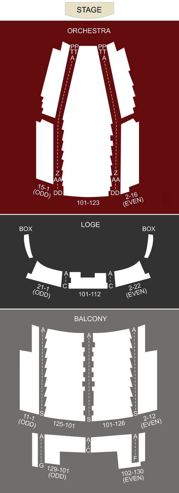 State Theatre, New Brunswick, NJ Seating Chart & Stage New